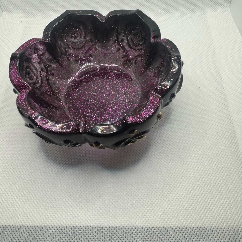 Glittery Purple Decorative Bowl